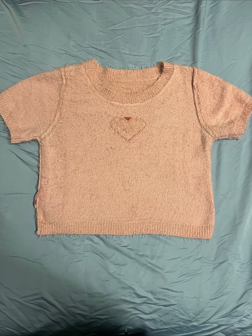 Sugar Thrillz Pink Fuzzy Cropped Sweater - Picture 5 of 8